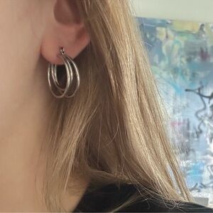 Elegant Silver Hoop Earrings